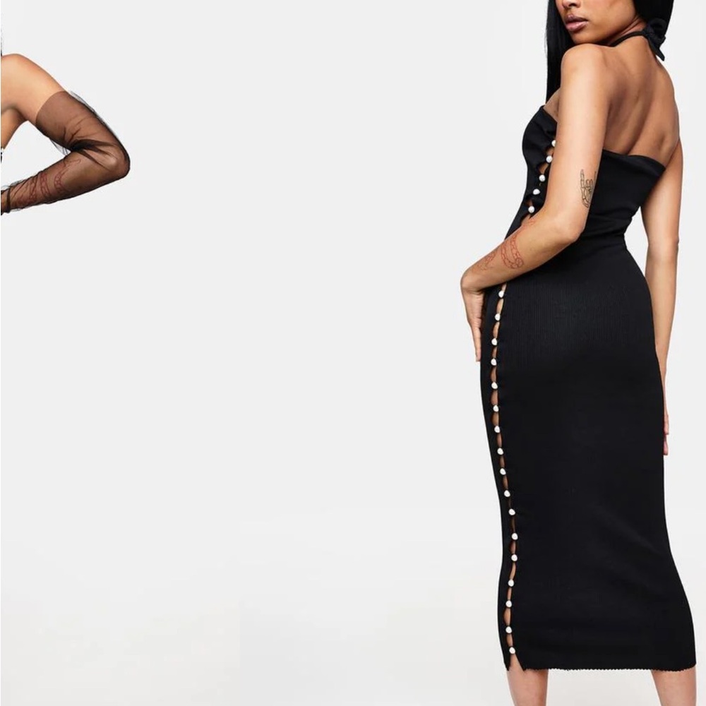 Seta the Label Black Pearl Halter Dress